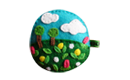 BROCHE DE FIELTRO * REF. 036. Paisaje redondo